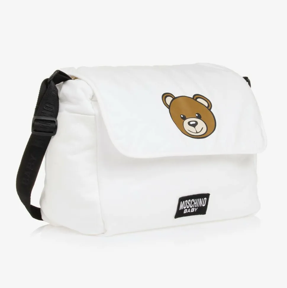 Ivory Cotton Teddy Bear Changing Bag (49cm)