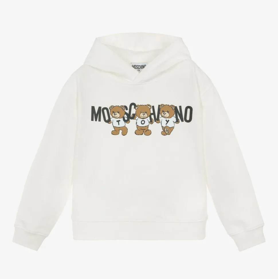 Ivory Cotton Teddy Bear Hoodie