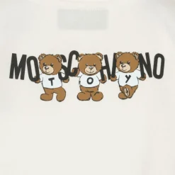 Ivory Cotton Teddy Bear Logo Tracksuit