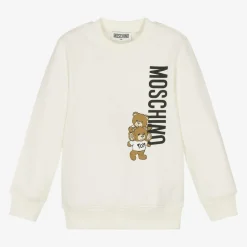 Ivory Cotton Teddy Bear Sweatshirt