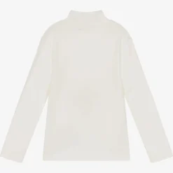 Ivory Cotton Turtleneck Top