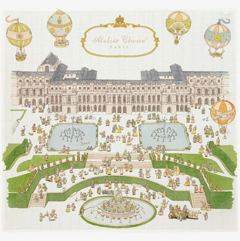 Ivory Cotton Versailles Swaddle (100cm)