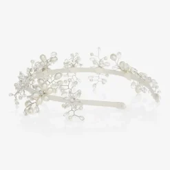 Ivory Crystal & Pearl Hairband
