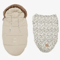 Ivory Dalmatian Print Footmuff (90cm)