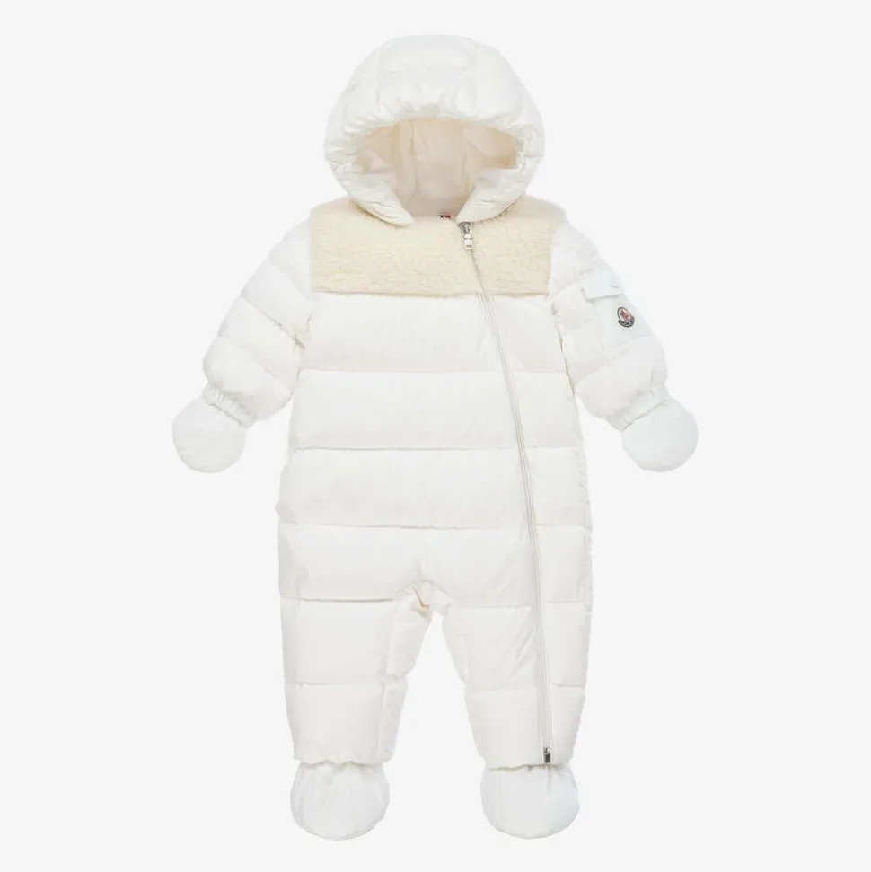 Ivory Down Padded Sefou Baby Snowsuit