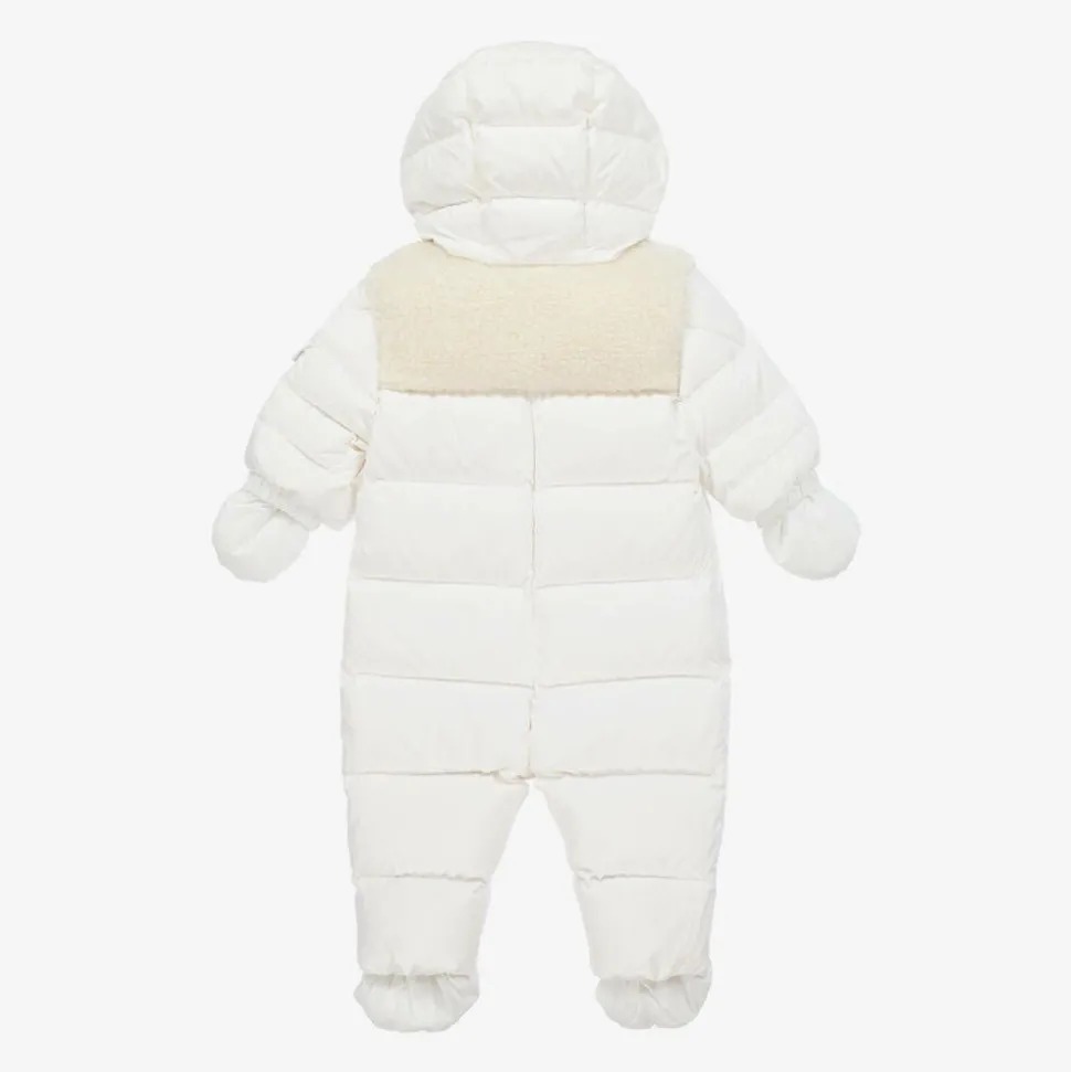 Ivory Down Padded Sefou Baby Snowsuit