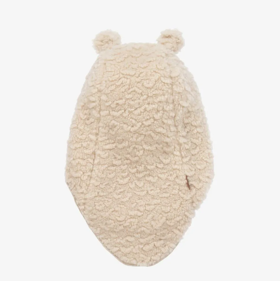 Ivory Faux Fur Teddy Bear Balaclava