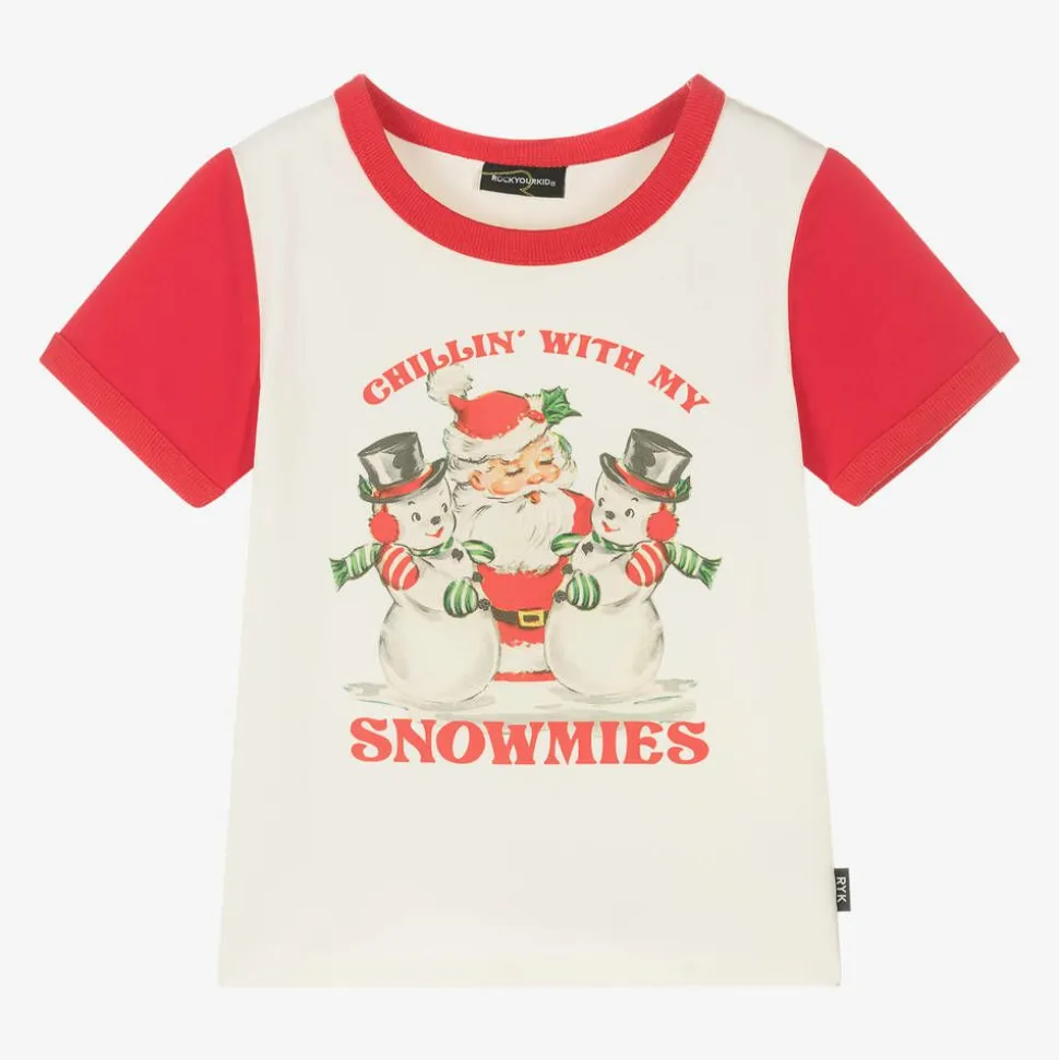 Ivory Festive Cotton T-Shirt