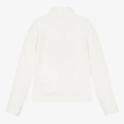Ivory Fleece Zip-Up Top