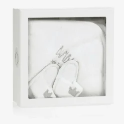 Ivory Hooded Towel & Slippers Gift Set