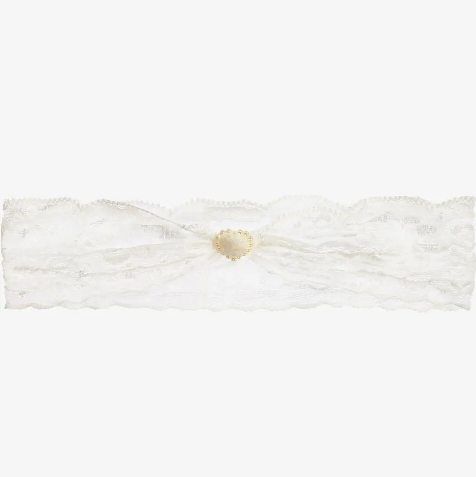 Ivory Lace & Pearl Headband