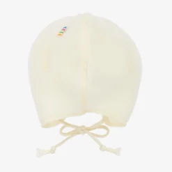 Ivory Merino Wool Fleece Baby Bonnet