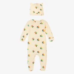 Ivory Organic Cotton Babygrow & Hat Set