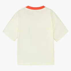 Ivory Organic Cotton Cat Print T-Shirt