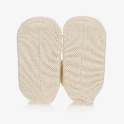 Ivory Organic Cotton Knit Booties
