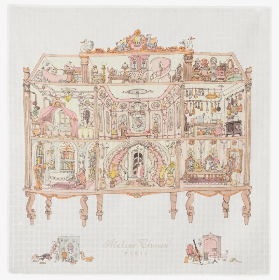 Ivory Organic Cotton Swaddle & Bib Set