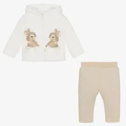 Ivory Padded Baby Pram Coat & Trouser Set
