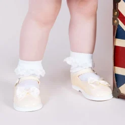 Ivory Patent Bar Shoes