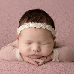 Ivory Satin & Lace Headband