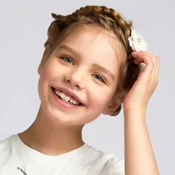 Ivory Satin & Tulle Hairclip (6cm)