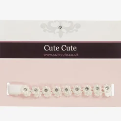 Ivory Satin Flower Headband