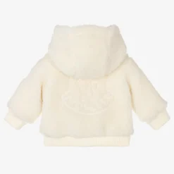 Ivory Sherpa Fleece Zip-Up Top