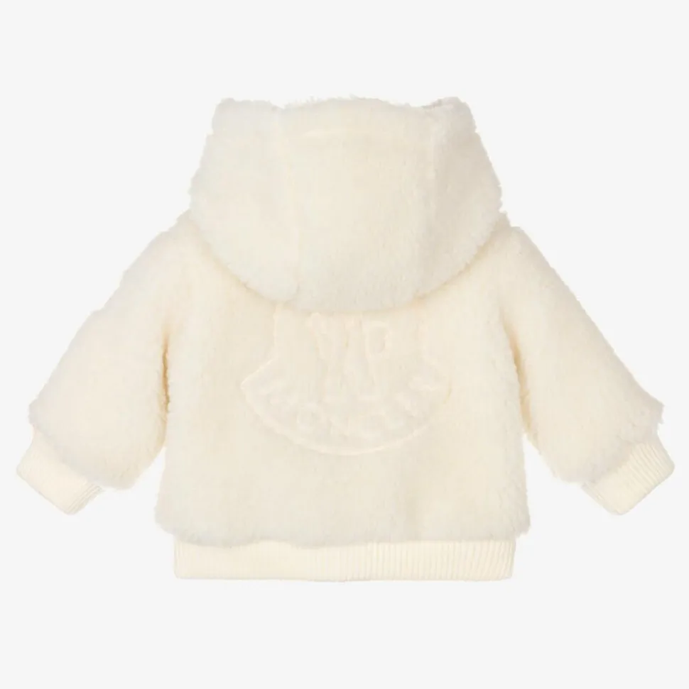 Ivory Sherpa Fleece Zip-Up Top