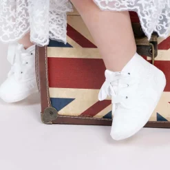 Ivory Silk Pre-Walker Shoes