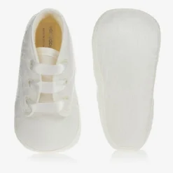 Ivory Silk Pre-Walker Shoes