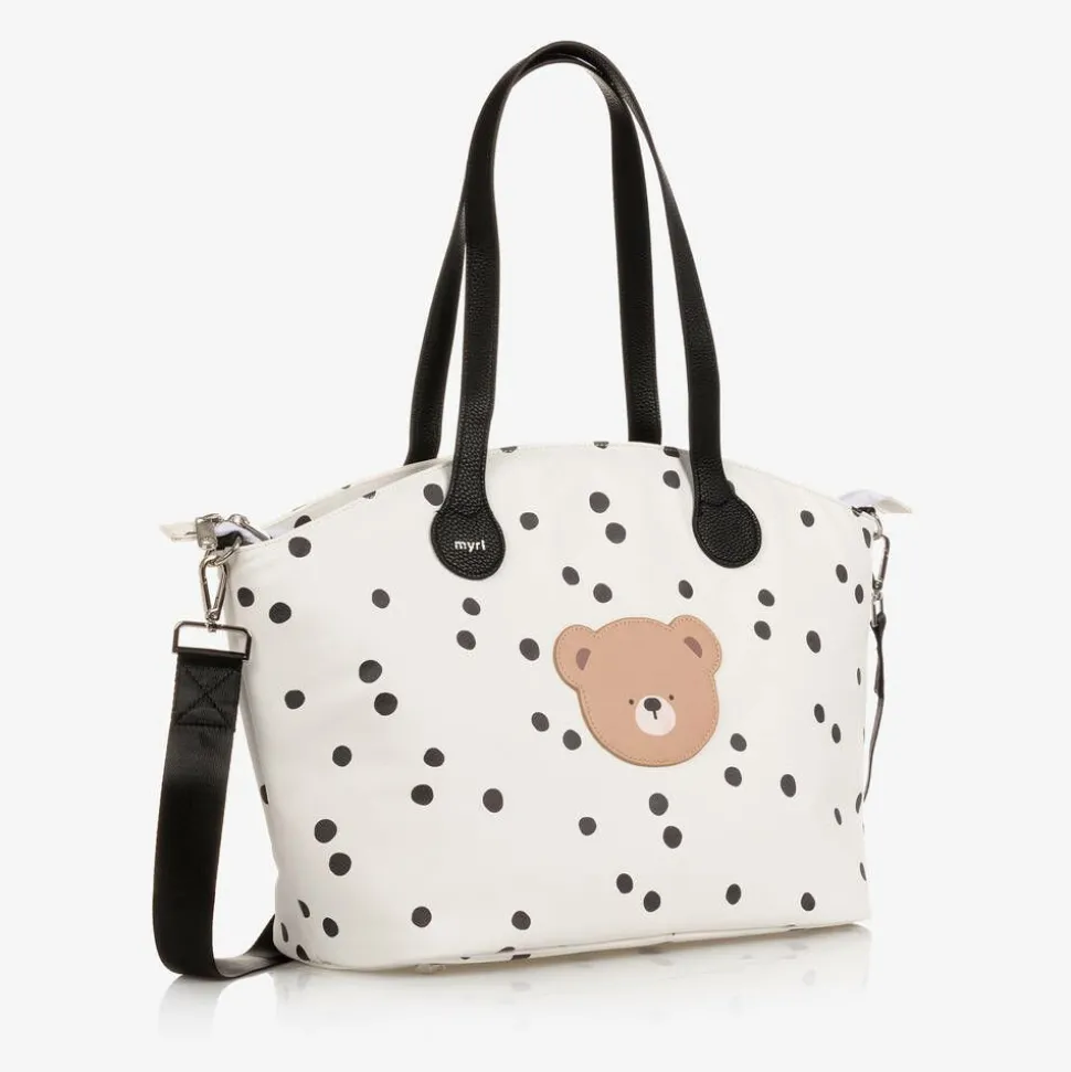 Ivory Spotted Baby Changing Bag (50cm)