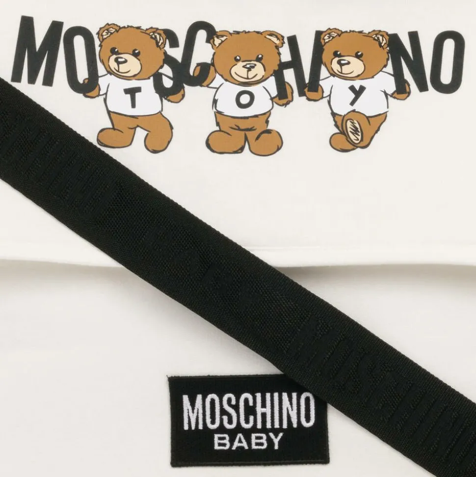 Ivory Teddy Bear Logo Cotton Changing Bag (39cm)