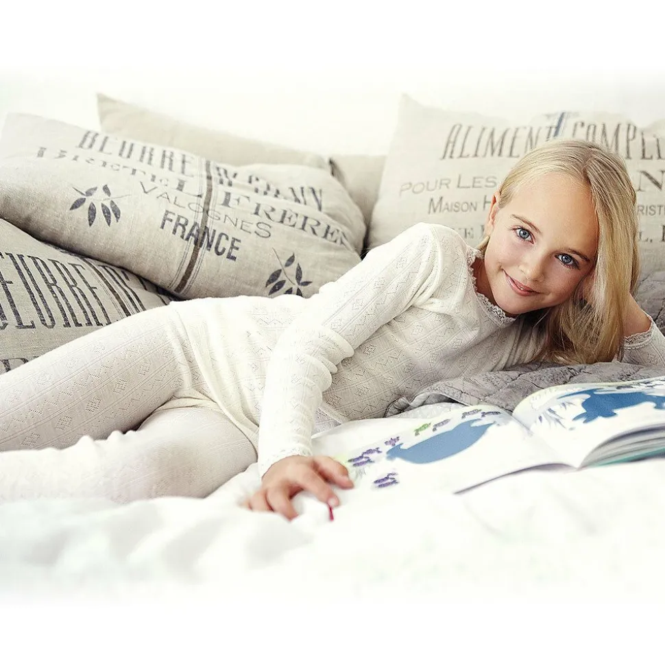 Ivory Wool & Silk Leggings