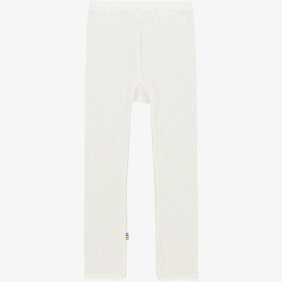 Ivory Wool & Silk Leggings