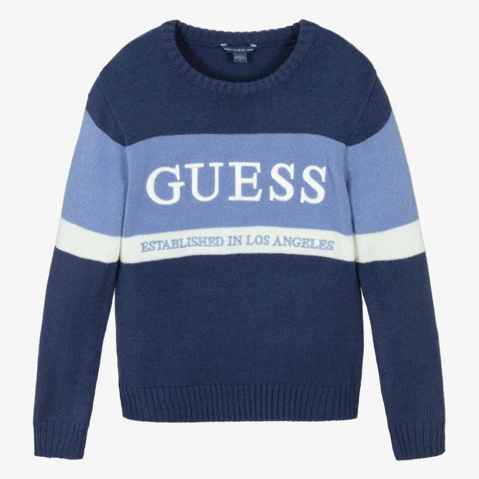 Junior Boys Blue Knitted Jumper