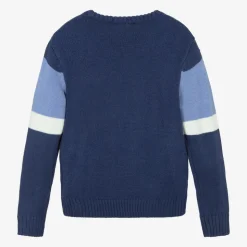 Junior Boys Blue Knitted Jumper