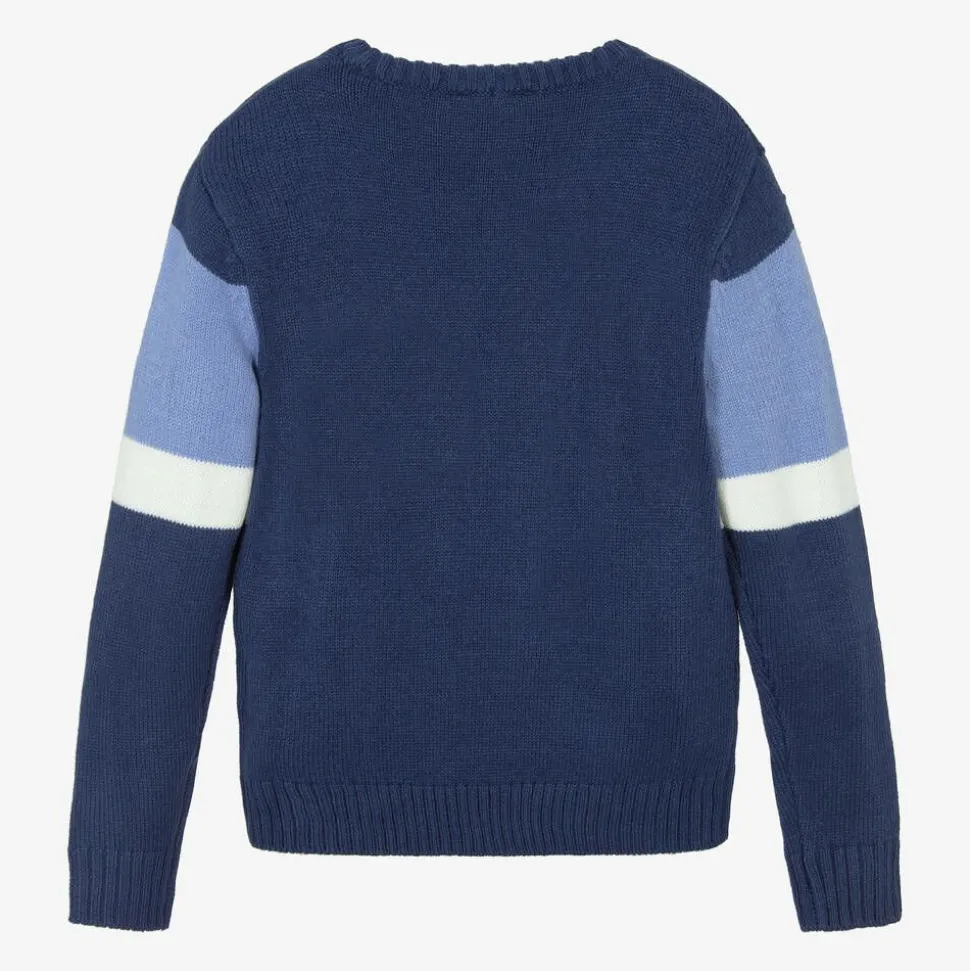 Junior Boys Blue Knitted Jumper