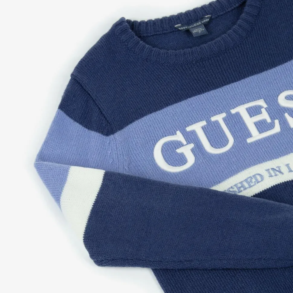 Junior Boys Blue Knitted Jumper