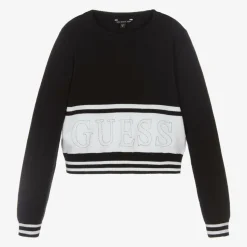 Junior Girls Black Cotton Knit Sweater