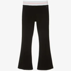 Junior Girls Black Viscose Jersey Trousers