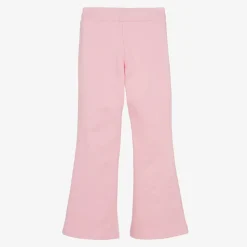 Junior Girls Pink Cotton Flared Joggers