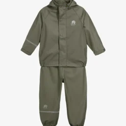 Khaki Green 2 Piece Rainsuit