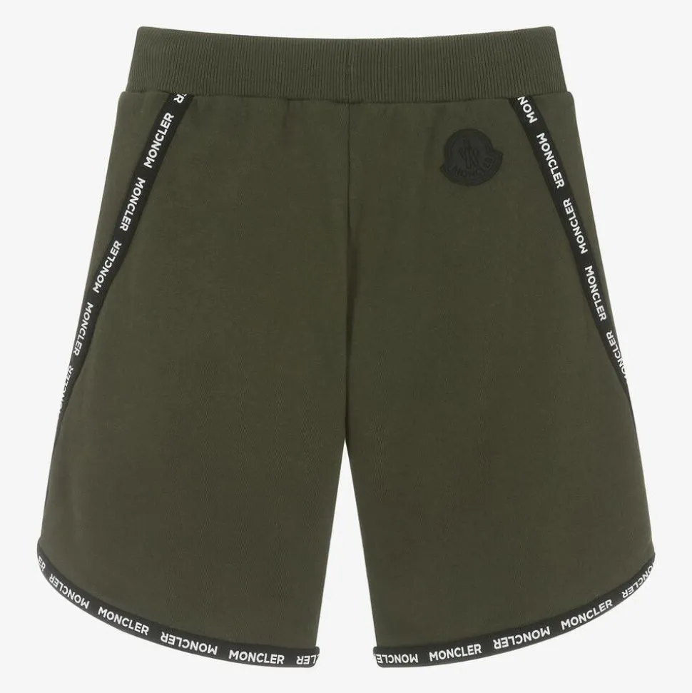 Khaki Green Logo Shorts