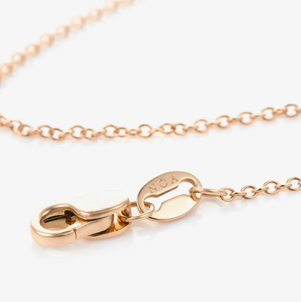 18kt Rose Gold Diamond Elephant Necklace (38cm)