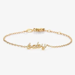 18kt Yellow Gold Diamond Baby Bracelet