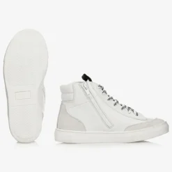 Leather High-Top Logo Trainers