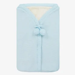 Light Blue Knitted Baby Nest (63cm)