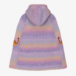 Lilac Purple Cat Wool Poncho