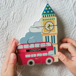 London Bus Wooden Puzzle (12cm)
