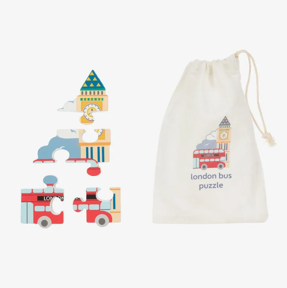 London Bus Wooden Puzzle (12cm)