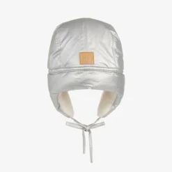 Metallic Silver Trapper Hat